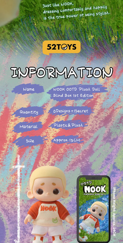 NOOK PLUSH DOLL BLIND BOX - Mô hình Búp bê bông Art Toy - 52TOYS