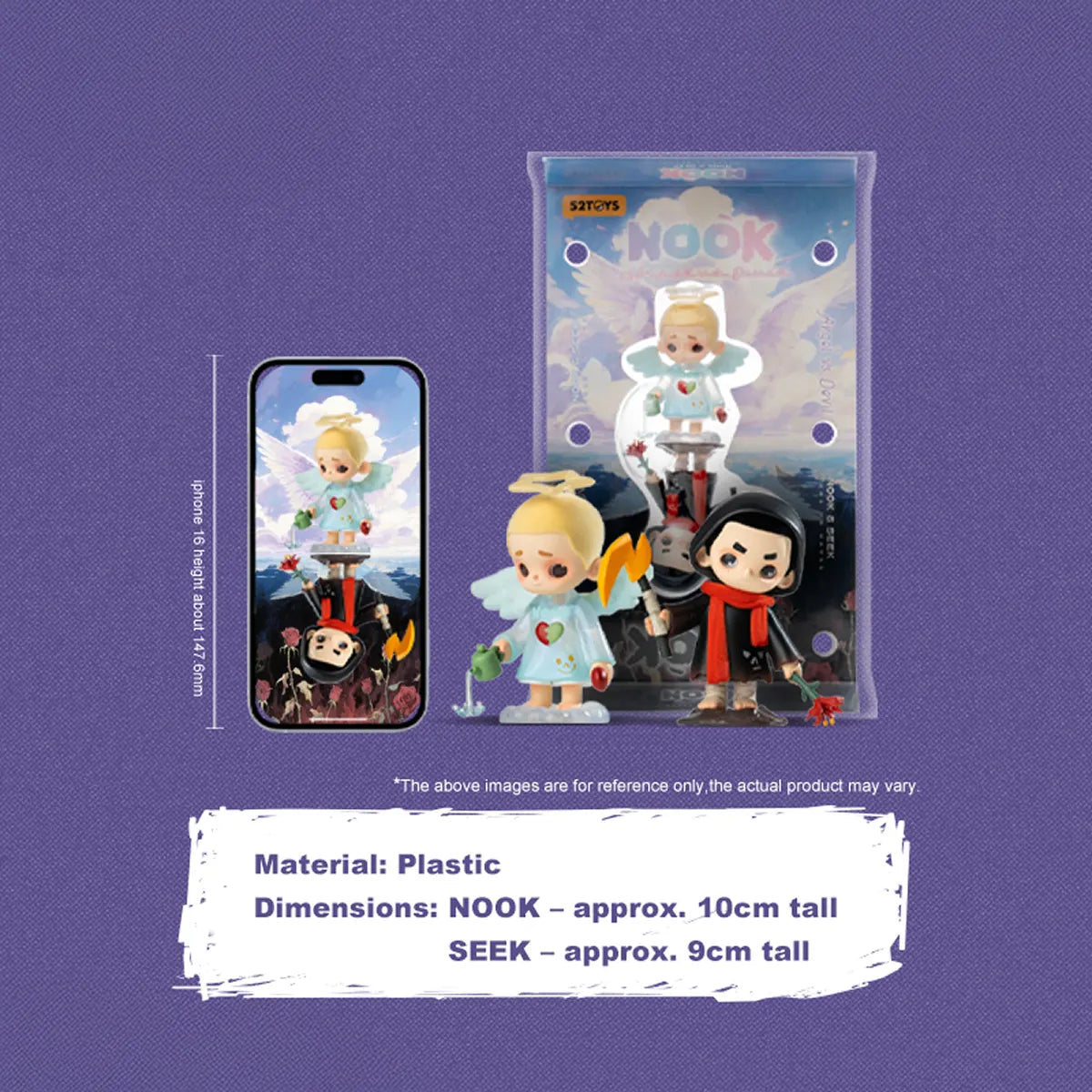 NOOK & SEEK – ANGEL VS DEVIL 100% LIMITED EDITION - Mô hình Art Toy - 52TOYS