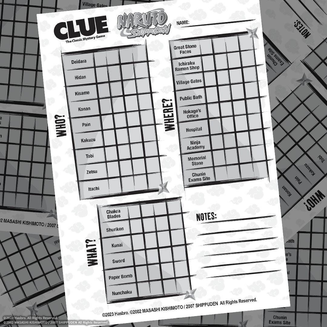 CLUE®: Naruto Shippuden - Trò chơi Board Game trinh thám - The Op Games