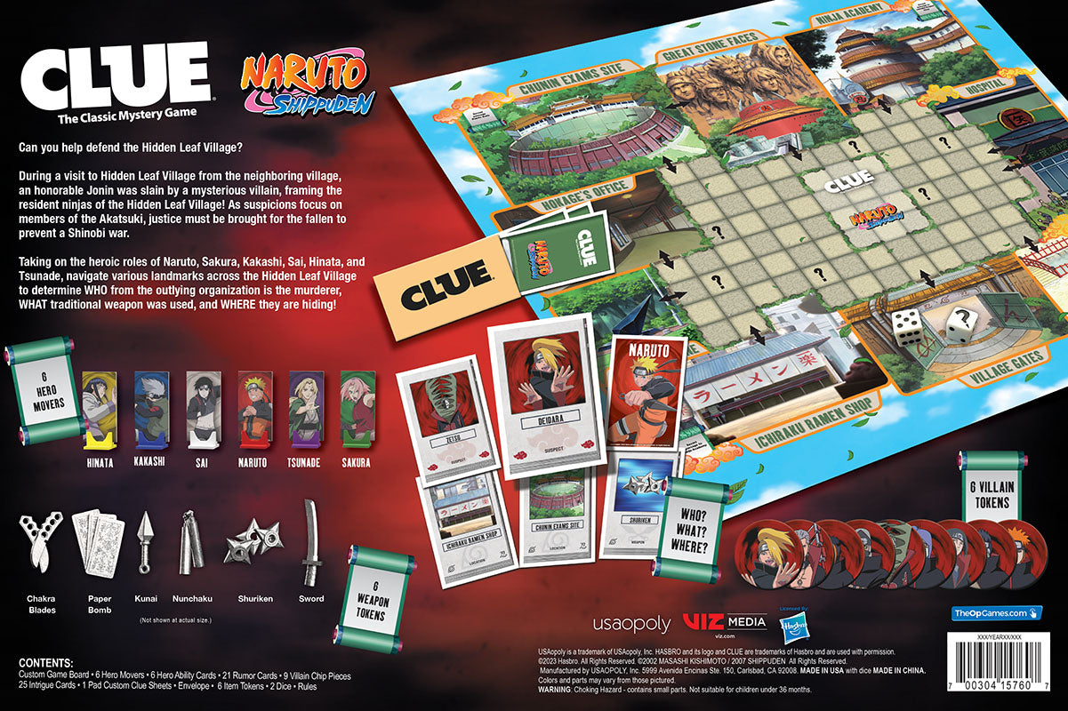 CLUE®: Naruto Shippuden - Trò chơi Board Game trinh thám - The Op Games