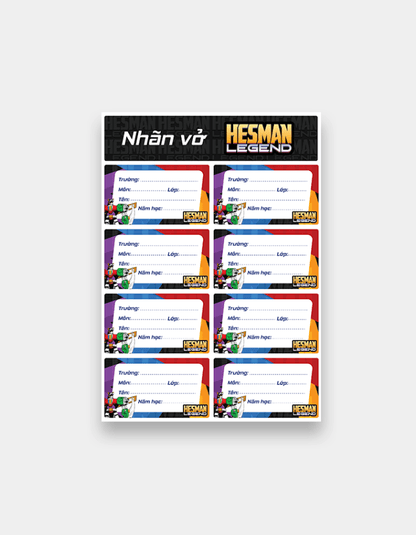 Bộ nhãn vở Hesman