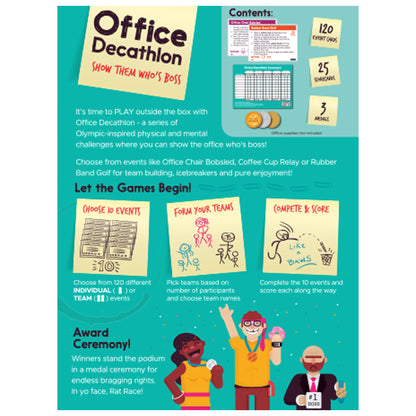 Office Decathlon Party Game - Board Game Tiệc Tùng Văn Phòng - Gray Matters Games