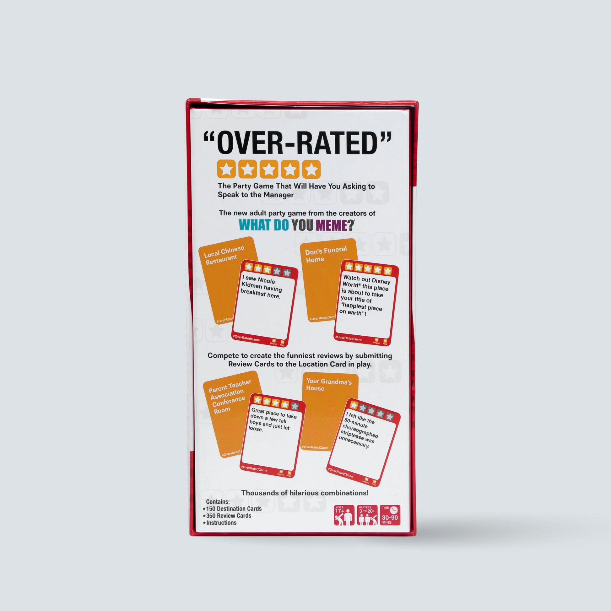 Over-Rated™ Ridiculous Reviews Card Game - Board Game Thẻ Bài Tiệc Tùng - Relatable - Hình ảnh bổ sung 4