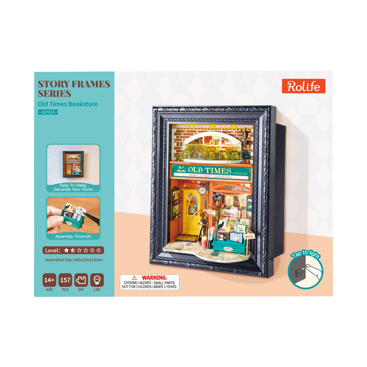 Rolife Old Times Bookstore 3D Wooden Puzzle DP004 - Mô Hình Gỗ 3D Tiệm Sách Cổ Điển - Rolife