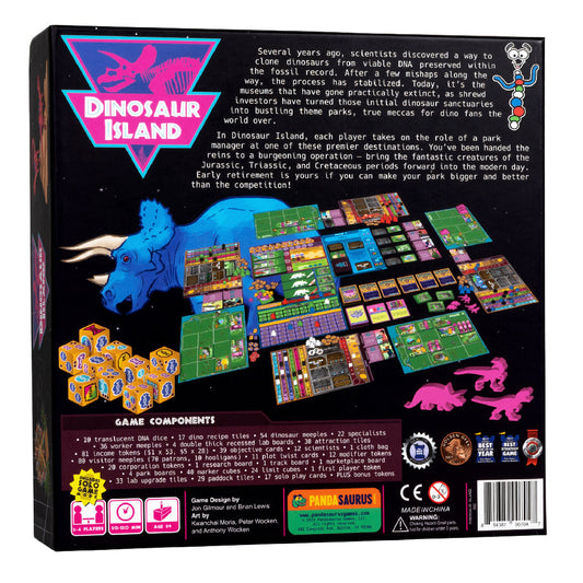 Dinosaur Island Board Game - Trò chơi Chiến thuật Quản lý Công viên Khủng long - Pandasaurus