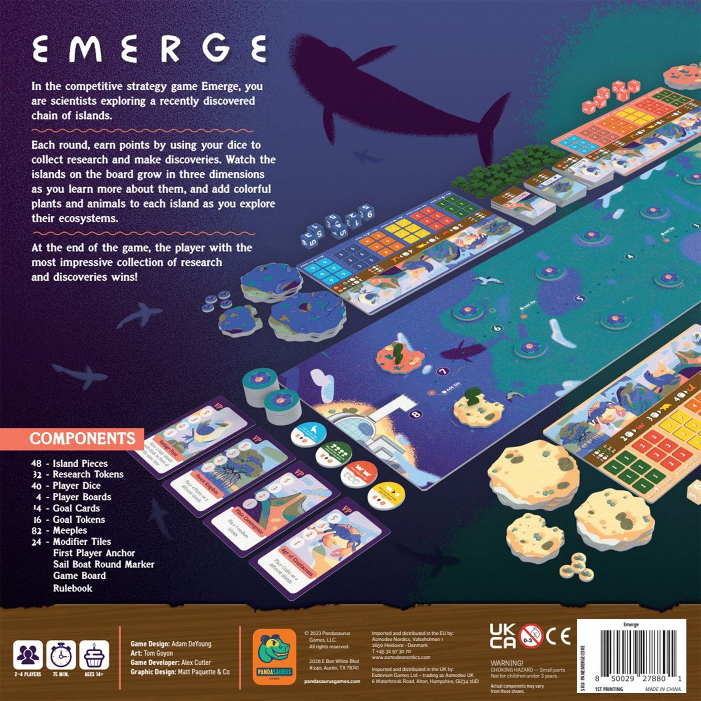 Emerge Board Game - Trò chơi bàn cờ chiến thuật xây dựng hệ sinh thái 3D - Pandasaurus