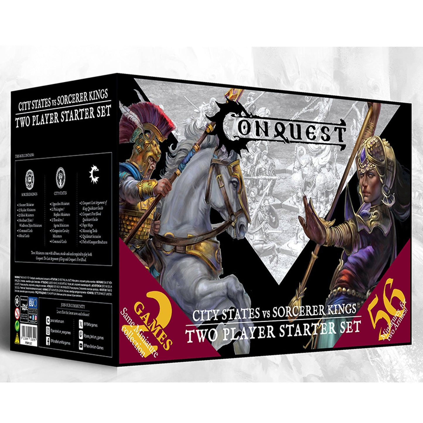 Conquest Two Player Starter Set - Sorcerer Kings vs City States - Bộ cờ chiến thuật 2 người - Para Bellum