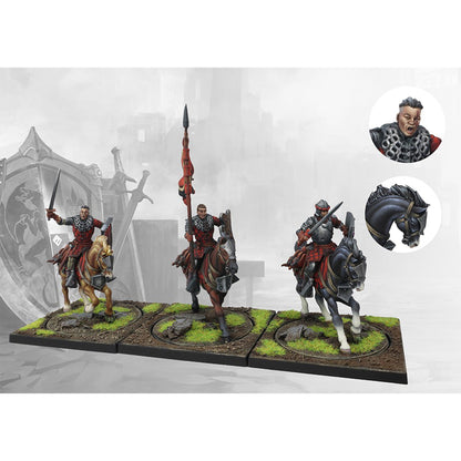 Conquest Miniatures Game - Hundred Kingdoms: Mounted Squires - Mô Hình Kỵ Binh Hiến Binh - Para Bellum
