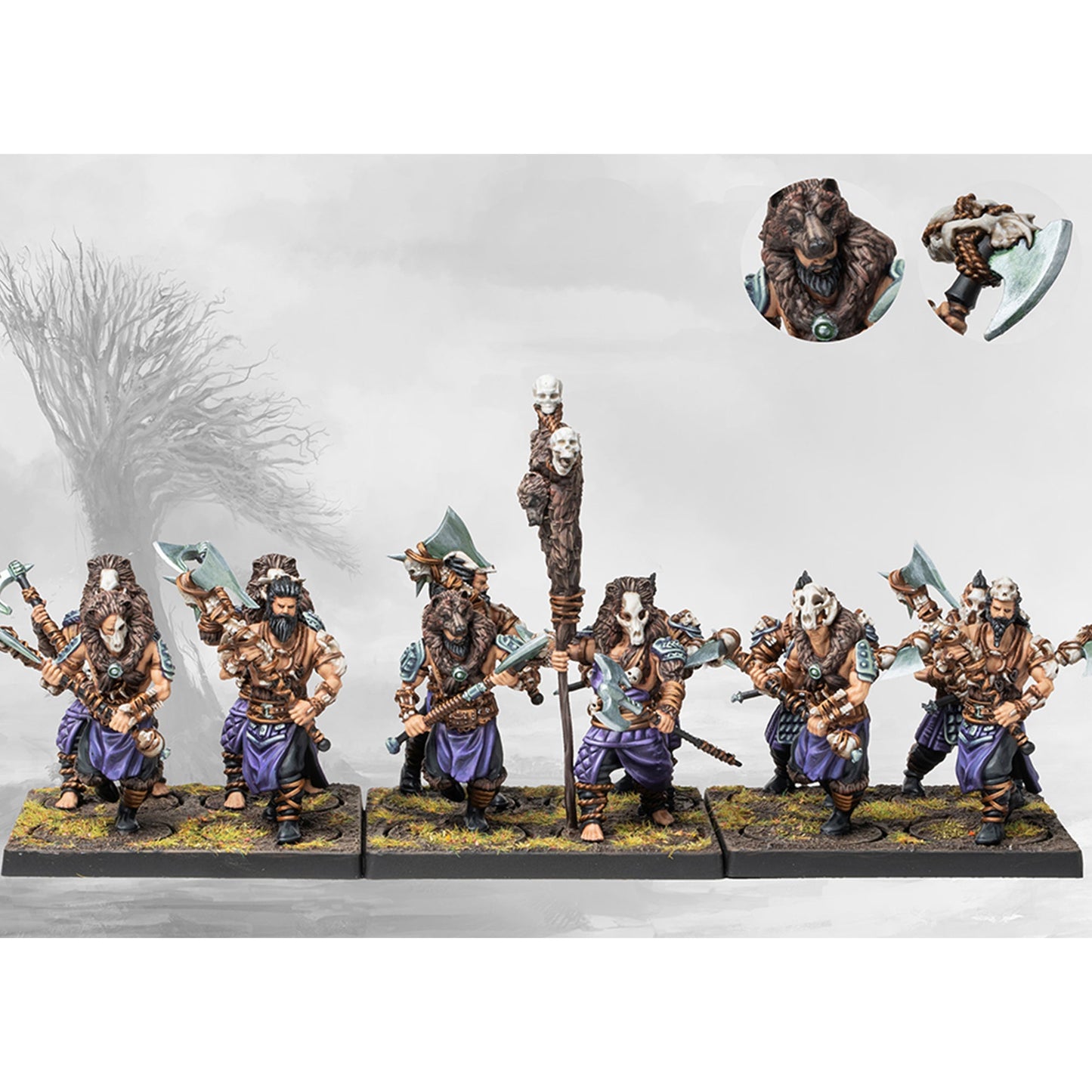 Conquest Miniatures Game - Nords: Bearsarks - Bộ Mô Hình Chiến Thuật - Para Bellum