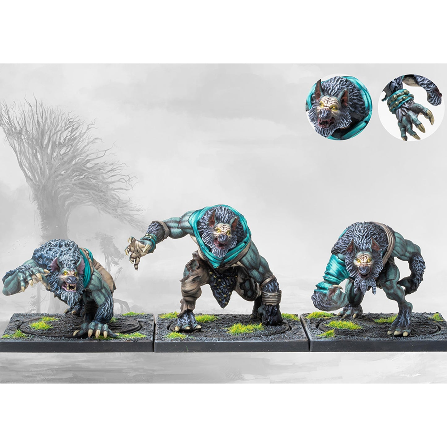 Conquest Miniatures Game - Nords: Werewargs | Mô hình Miniature Chiến thuật | Para Bellum