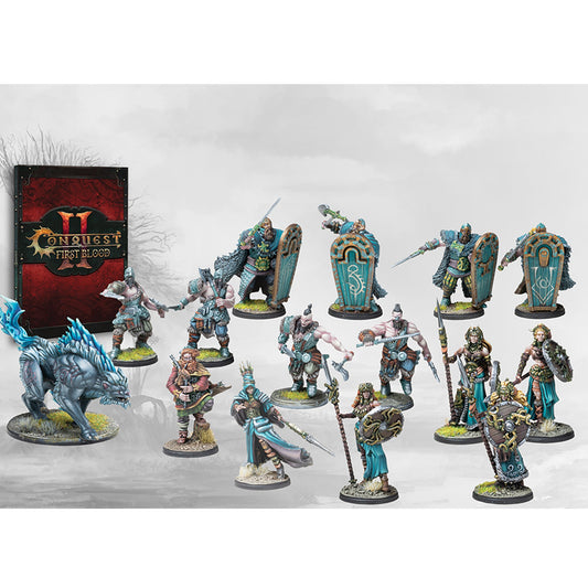 Conquest Miniatures Game - Nords: First Blood Warband | Mô Hình Chiến Thuật Warband Para Bellum