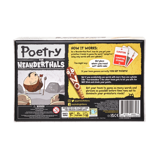 Poetry for Neanderthals Card Game - Trò chơi thẻ bài giải đố tiệc tùng - Exploding Kittens