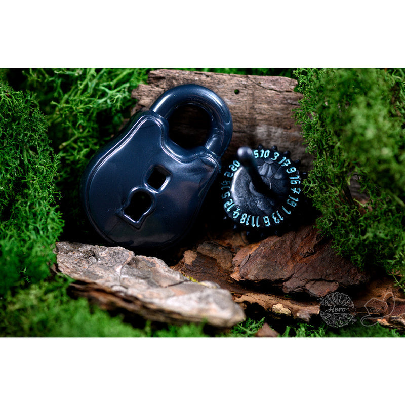 PolyHero Rogue d20 Lock and Pick Dice Set Cold Iron - Bộ Xúc Xắc D20 Đạo Tặc Độc Đáo - Tabletop Tycoon - Góc nhìn khác 3