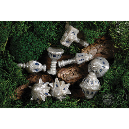 PolyHero Cleric 8 Dice Set Spirited Steel - Bộ Xúc Xắc Nhập Vai RPG - Tabletop Tycoon - Hình ảnh bổ sung 5