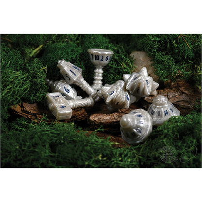 PolyHero Cleric 8 Dice Set Spirited Steel - Bộ Xúc Xắc Nhập Vai RPG - Tabletop Tycoon - Hình ảnh bổ sung 6