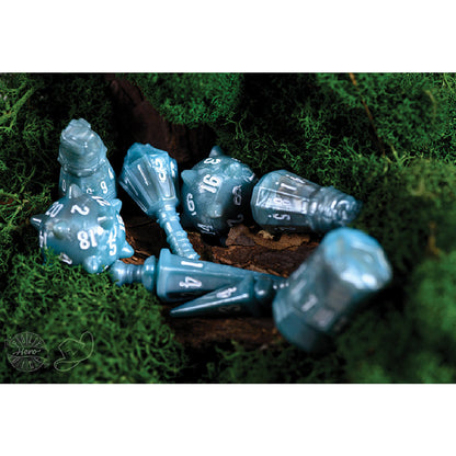 PolyHero Warrior 8 Dice Set Stalwart Storm - Bộ Xúc Xắc Nhập Vai RPG - Tabletop Tycoon - Hình ảnh chi tiết 2