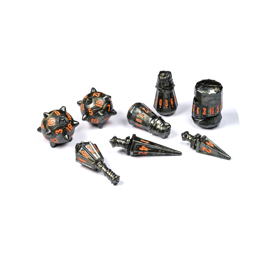 PolyHero Warrior 8 Dice Set Crimson Carnage - Bộ Xúc Xắc RPG Vũ Khí Chiến Binh - Tabletop Tycoon - Góc nhìn khác 3