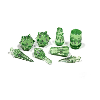 PolyHero Warrior 8 Dice Set Crimson Carnage - Bộ Xúc Xắc RPG Vũ Khí Chiến Binh - Tabletop Tycoon - Hình ảnh bổ sung 4
