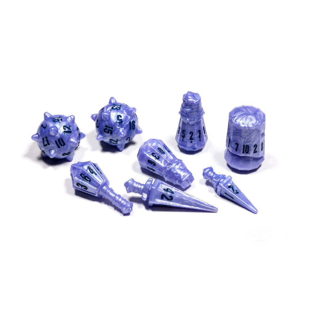 PolyHero Warrior 8 Dice Set Ghost Knight - Bộ Xúc Xắc Nhập Vai RPG - Tabletop Tycoon - Hình ảnh sản phẩm
