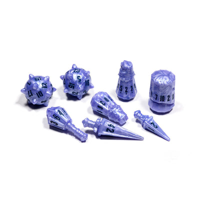 PolyHero Warrior 8 Dice Set Ghost Knight - Bộ Xúc Xắc Nhập Vai RPG - Tabletop Tycoon - Hình ảnh sản phẩm