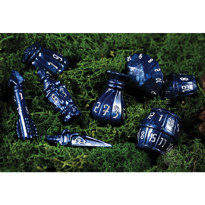 PolyHero Rogue 8 Dice Set Midnight Blue - Bộ Xúc Xắc Nhập Vai RPG Đạo Tặc - PolyHero - Hình ảnh chi tiết 2