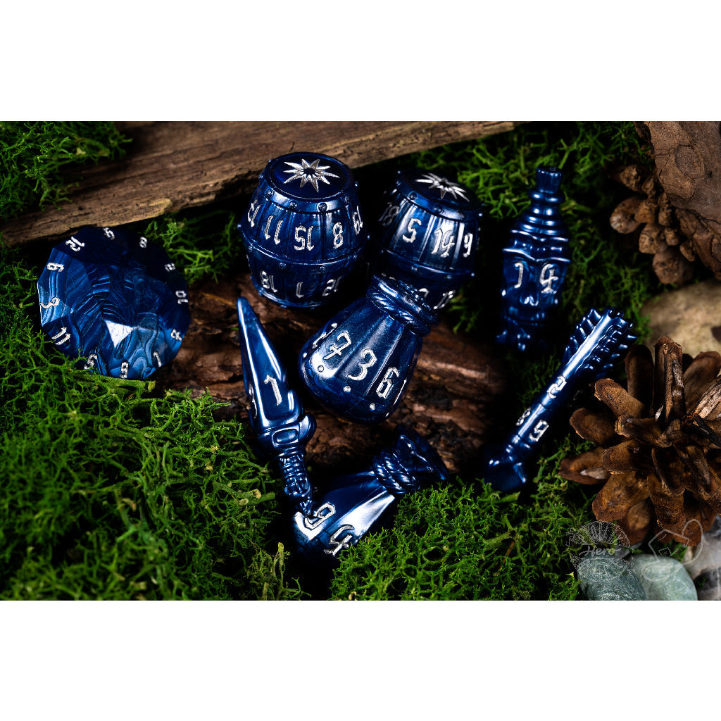 PolyHero Rogue 8 Dice Set Midnight Blue - Bộ Xúc Xắc Nhập Vai RPG Đạo Tặc - PolyHero - Góc nhìn khác 3
