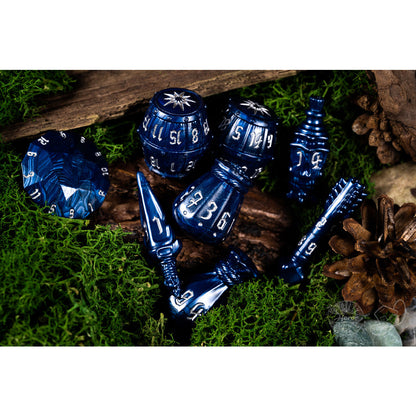 PolyHero Rogue 8 Dice Set Midnight Blue - Bộ Xúc Xắc Nhập Vai RPG Đạo Tặc - PolyHero - Góc nhìn khác 3