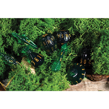 PolyHero Rogue 8 Dice Set Emerald Emissary - Bộ Xúc Xắc Nhập Vai RPG - Tabletop Tycoon - Hình ảnh chi tiết 2