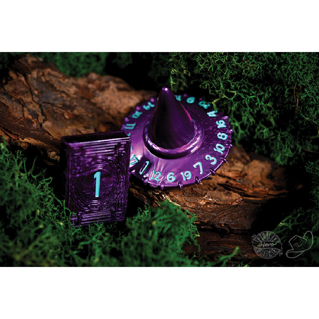 PolyHero Wizard d20 Wizard Hat and d2 Spellbook in Wizardstone - Bộ Xúc Xắc Phù Thủy - PolyHero - Góc nhìn khác 3