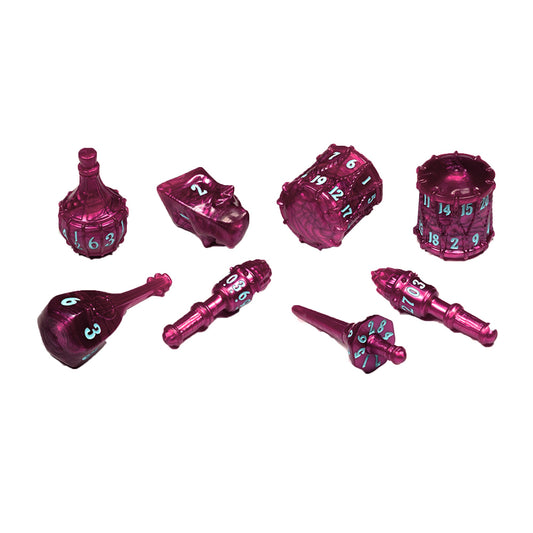 PolyHero Bard 8 Dice Set Raspberry Rhapsody - Bộ Xúc Xắc Nhập Vai RPG - Tabletop Tycoon - Hình ảnh sản phẩm