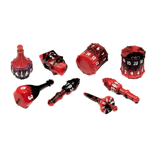 PolyHero Bard 8 Dice Set Harlequin - Bộ Xúc Xắc Nhập Vai - Tabletop Tycoon - Hình ảnh sản phẩm