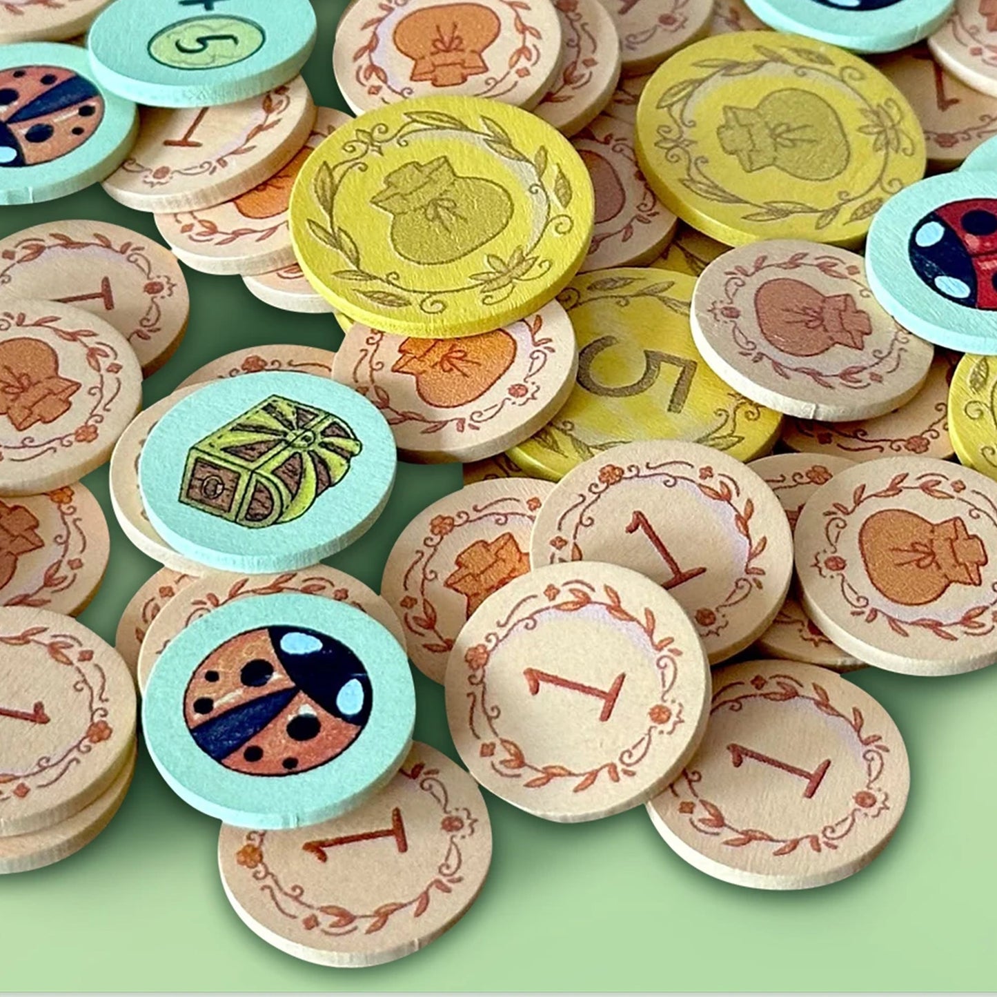 A Wild Venture - Wooden Tokens - Bộ token gỗ nâng cấp board game - Pika Games
