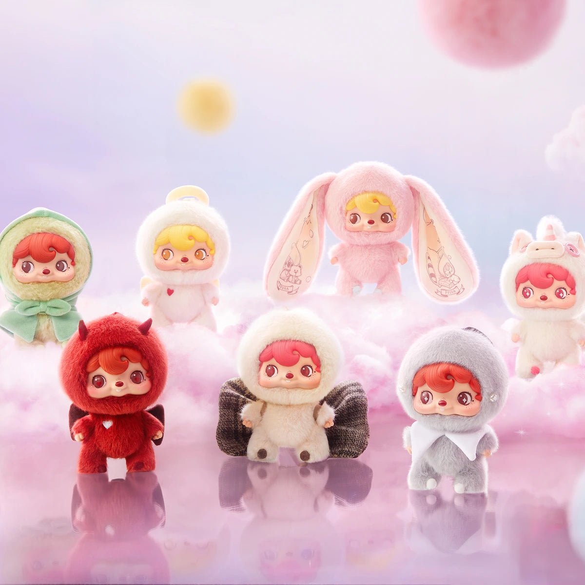 POUKAPOUKA MOOD BUBBLES VINYL PLUSH BLIND BOX - Mô hình gấu bông Art Toy - Hi52toys