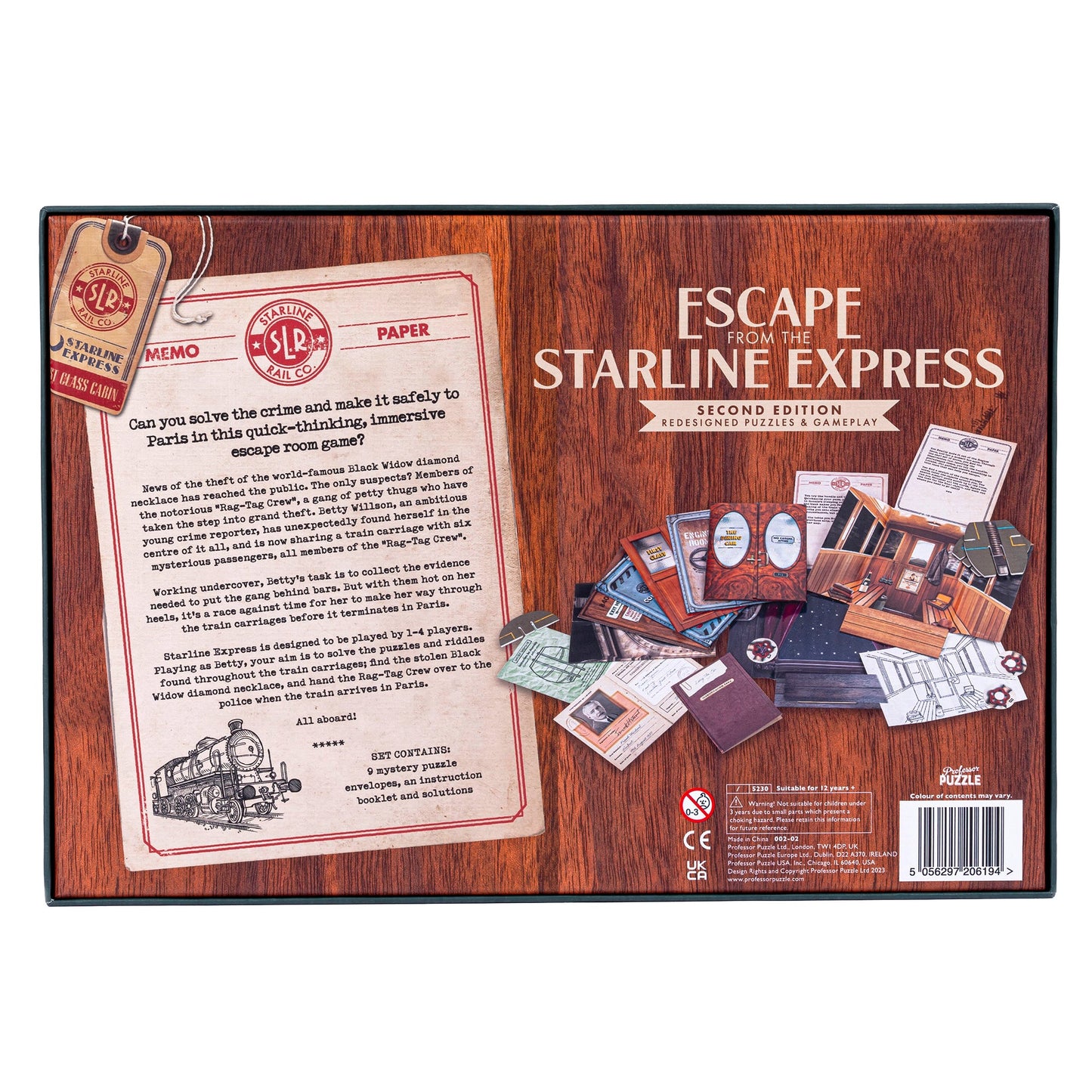 Escape from the Starline Express Game V2 - Board game giải đố Escape Room - Professor Puzzle
