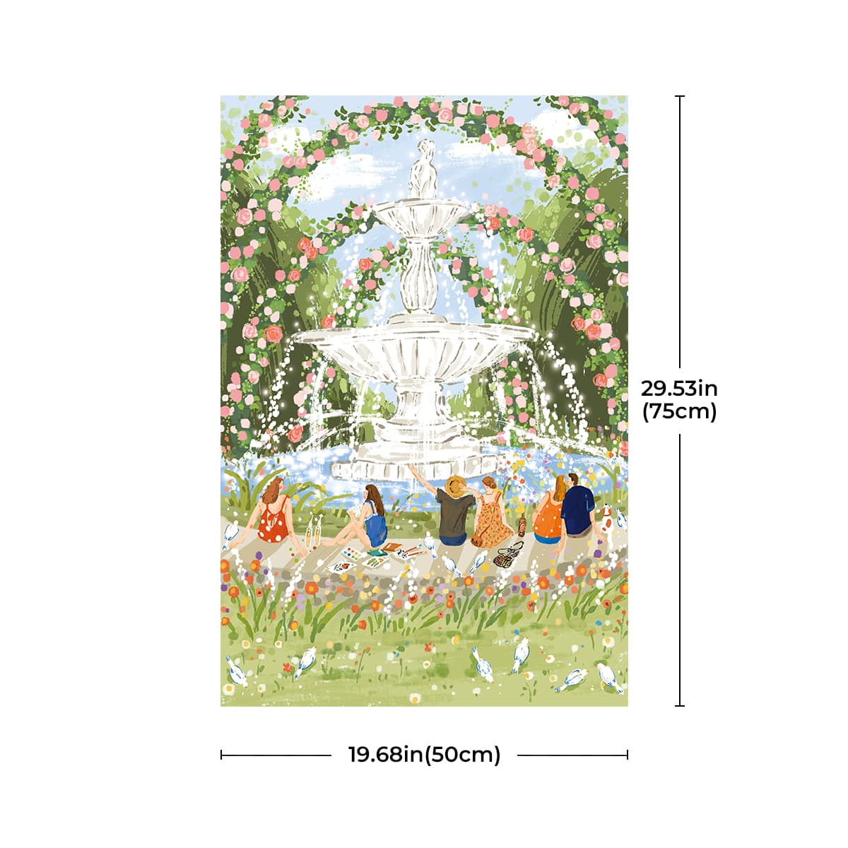 Rolife 1000 Piece Jigsaw Puzzle - Afternoon Fountain PT001 - Bộ Ghép Hình 1000 Mảnh - Rolife