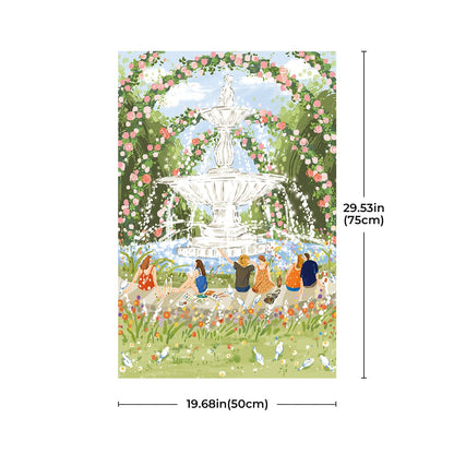 Rolife 1000 Piece Jigsaw Puzzle - Afternoon Fountain PT001 - Bộ Ghép Hình 1000 Mảnh - Rolife