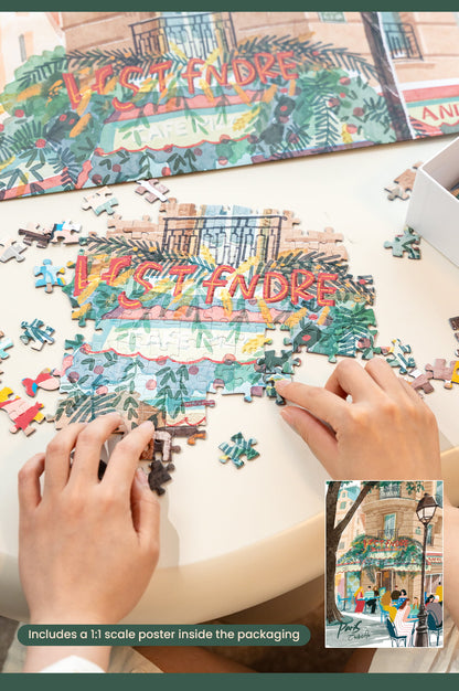 Rolife 1000 Piece Jigsaw Puzzle - Leisure in Paris PT004 - Tranh ghép hình 1000 mảnh - Rolife