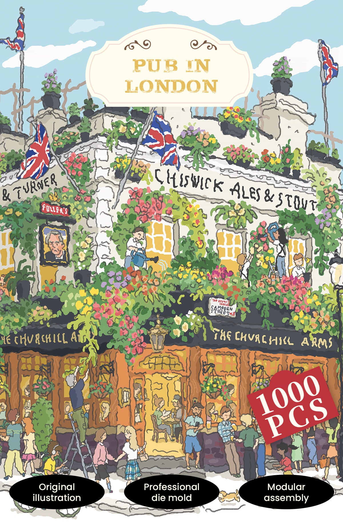 Rolife 1000 Piece Jigsaw Puzzle - Pub in London PT007 - Trò chơi ghép hình 1000 miếng - Rolife