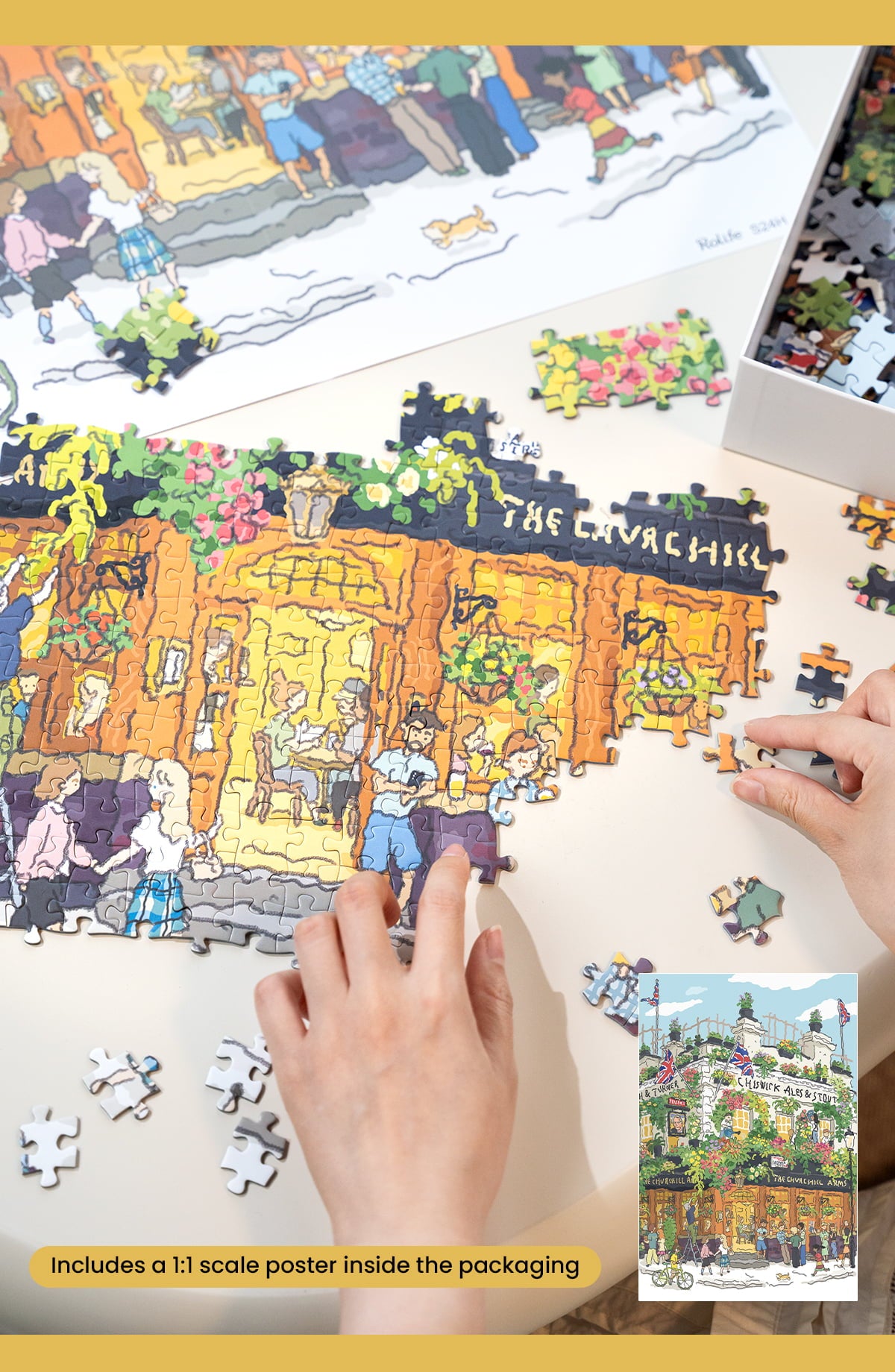 Rolife 1000 Piece Jigsaw Puzzle - Pub in London PT007 - Trò chơi ghép hình 1000 miếng - Rolife