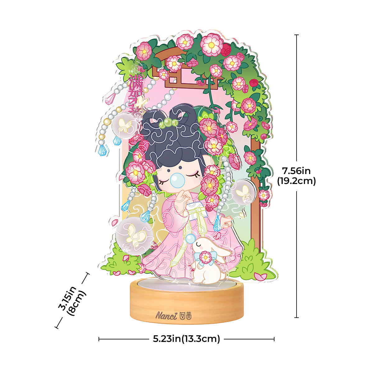 Rolife Rose Sniffing 3D Puzzle Night Light (PTY002) - Đèn ngủ mô hình lắp ráp 3D Acrylic - Rolife