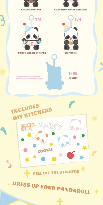 PANDA ROLL PARTY PLUSH TOY BLIND BOX - Đồ chơi bông gấu trúc (Hộp mù) - 52TOYS
