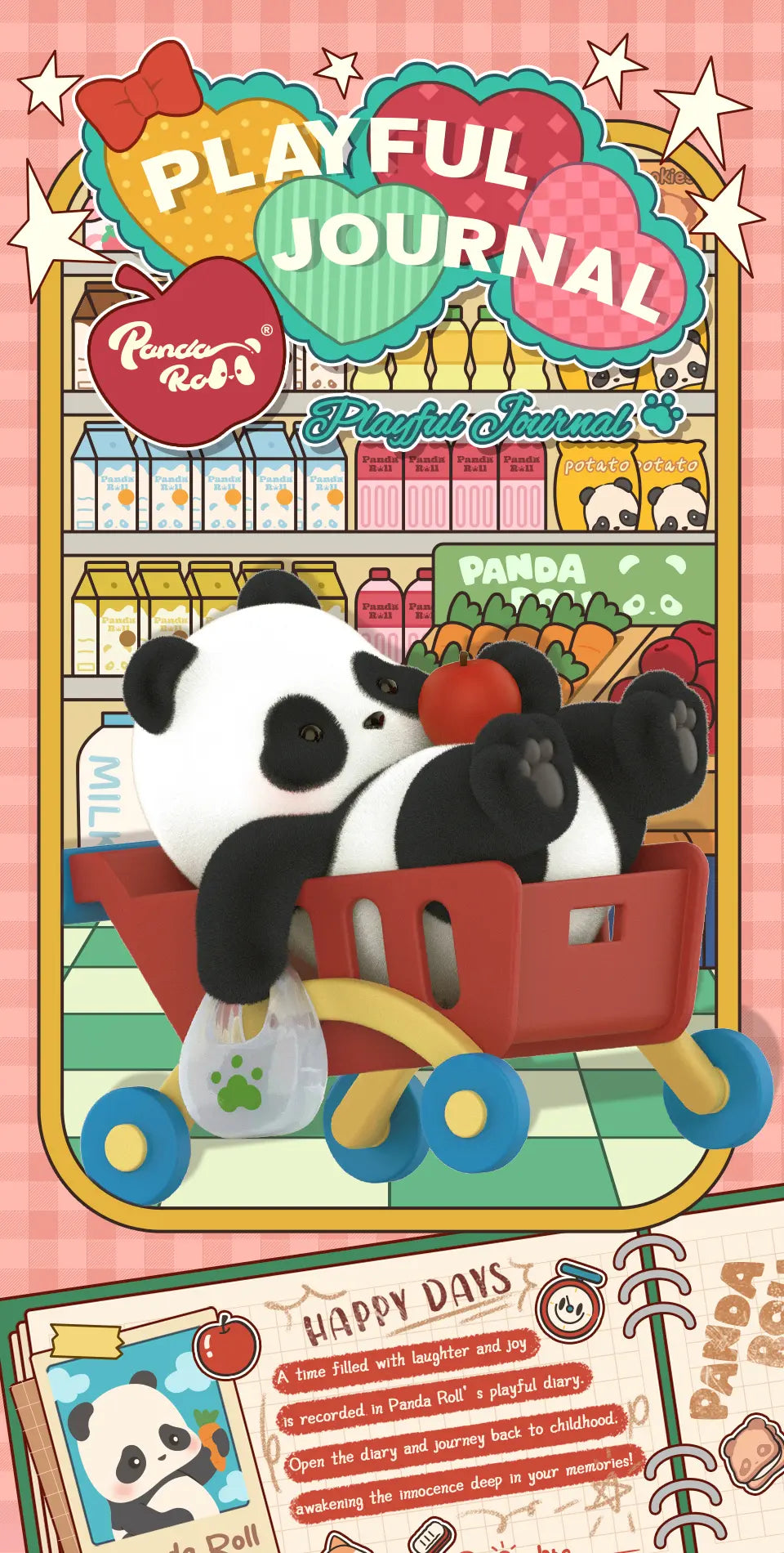 Panda Roll Playful Journal - Mô hình Blind Box Gấu trúc - 52TOYS