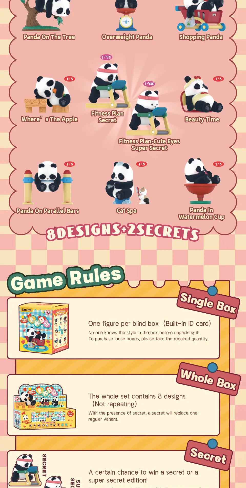 Panda Roll Playful Journal - Mô hình Blind Box Gấu trúc - 52TOYS