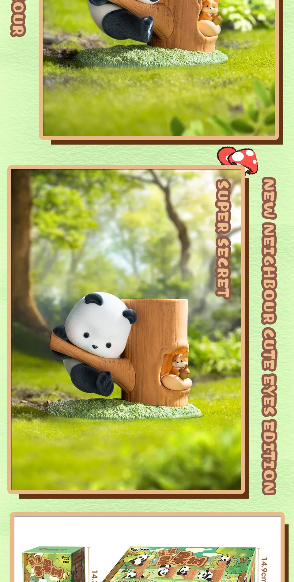 PANDA ROLL FRUIT TREE CLIMBING - Mô hình Blind Box gấu trúc - 52TOYS