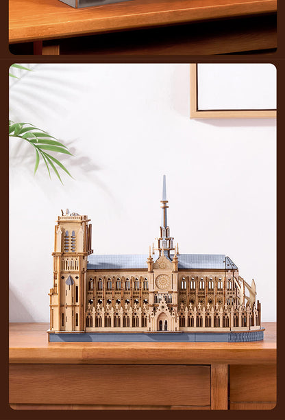 Rowood 3D Wooden Puzzle - Paris Cathedral TG511 - Mô hình gỗ lắp ráp 3D - Rolife