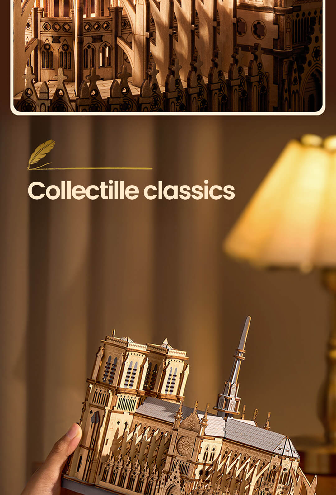 Rowood 3D Wooden Puzzle - Paris Cathedral TG511 - Mô hình gỗ lắp ráp 3D - Rolife