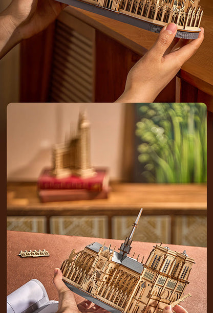 Rowood 3D Wooden Puzzle - Paris Cathedral TG511 - Mô hình gỗ lắp ráp 3D - Rolife