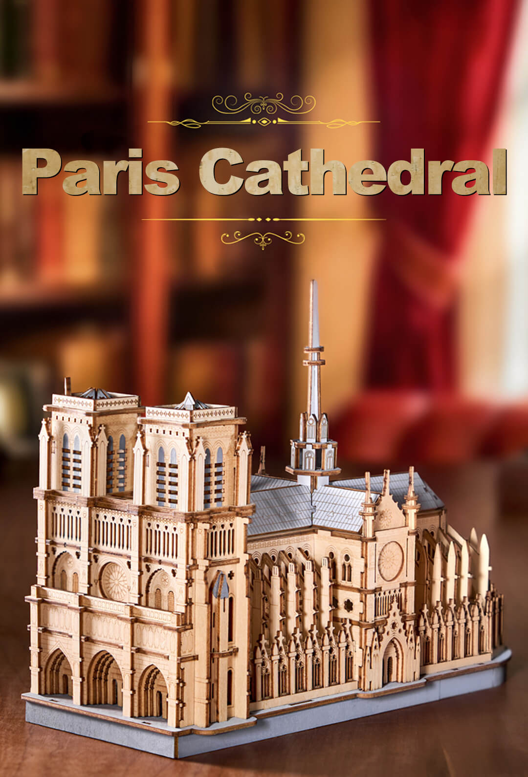 Rowood 3D Wooden Puzzle - Paris Cathedral TG511 - Mô hình gỗ lắp ráp 3D - Rolife