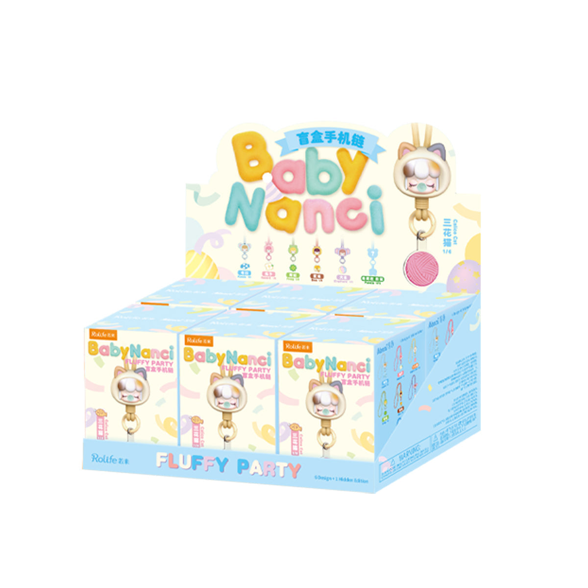 Rolife Baby Nanci Fluffy Party Phone Chain - Dây đeo điện thoại bông xù Blind Box - Rolife PZC05