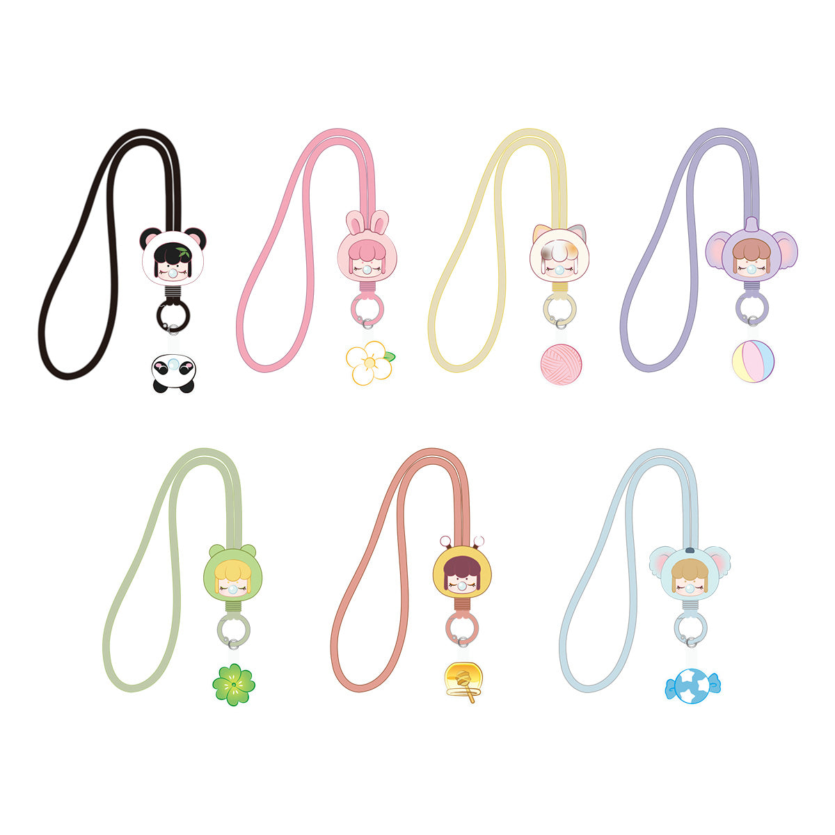 Rolife Baby Nanci Fluffy Party Phone Chain - Dây đeo điện thoại bông xù Blind Box - Rolife PZC05